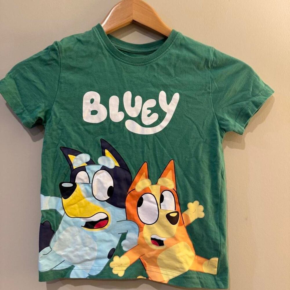 Bluey & Bingo Green Graphic T-Shirt